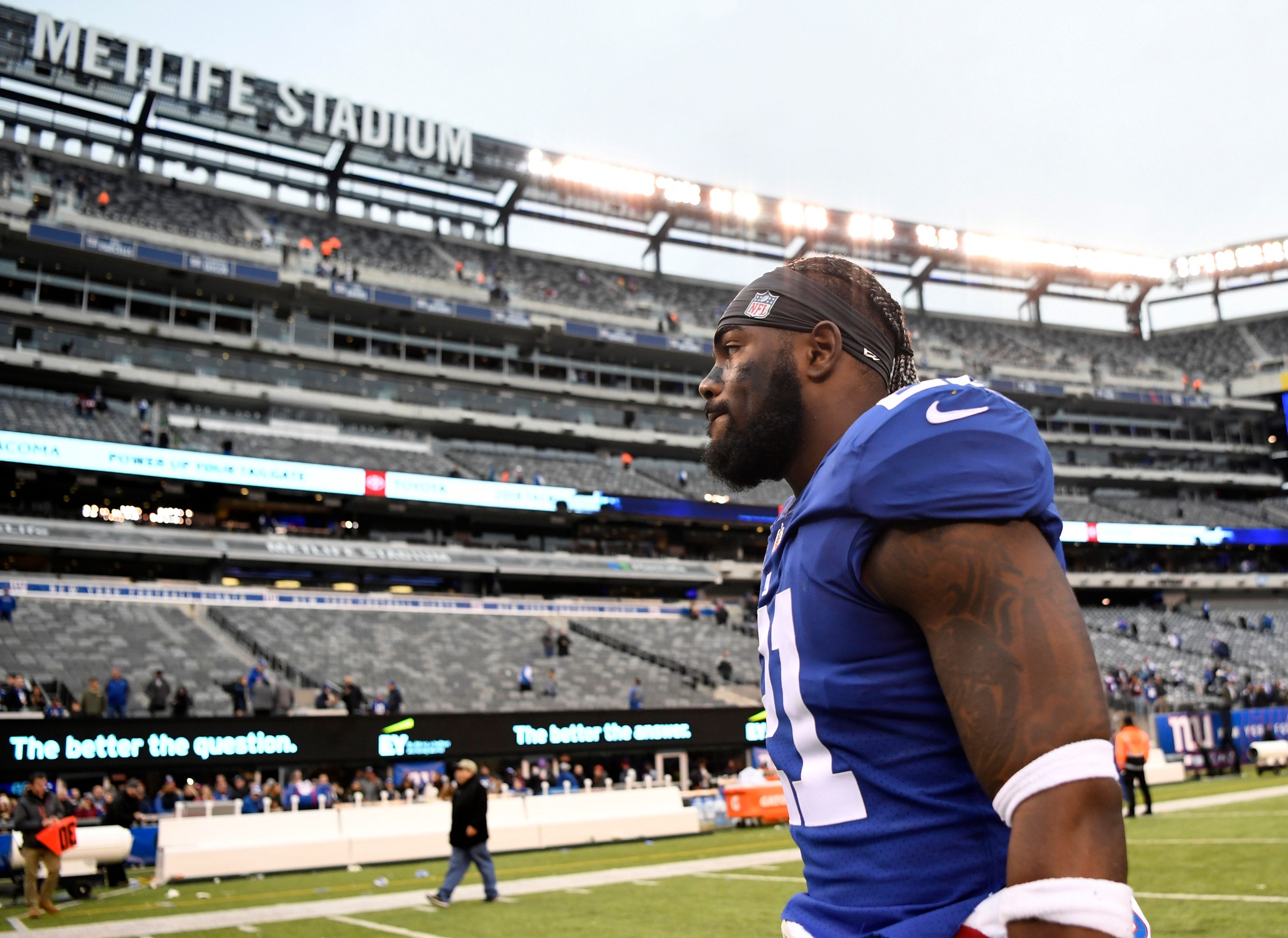 January 1, 2023, East Rutherford, New Jersey, USA: New York Giants safety Landon  Collins (21) during a NFL game against the Indianapolis Colts in East  Rutherford, New Jersey. Duncan Williams/CSM/Sipa USA(Credit Image: ©