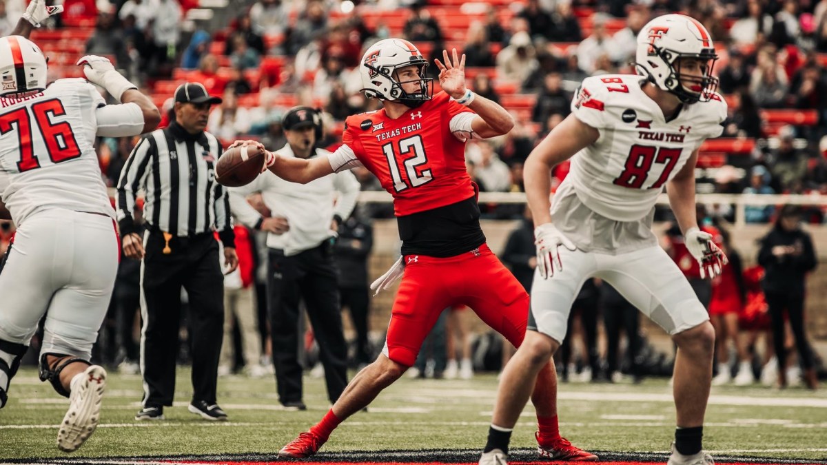 Texas Tech quarterback Tyler Shough (12)