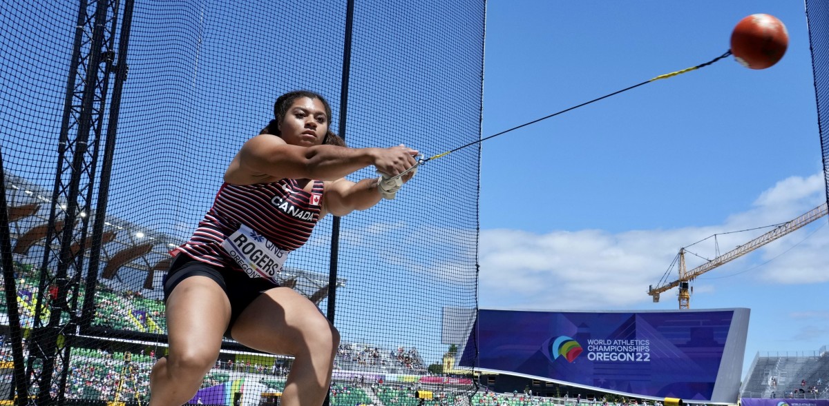 Camryn Rogers at the World Championships