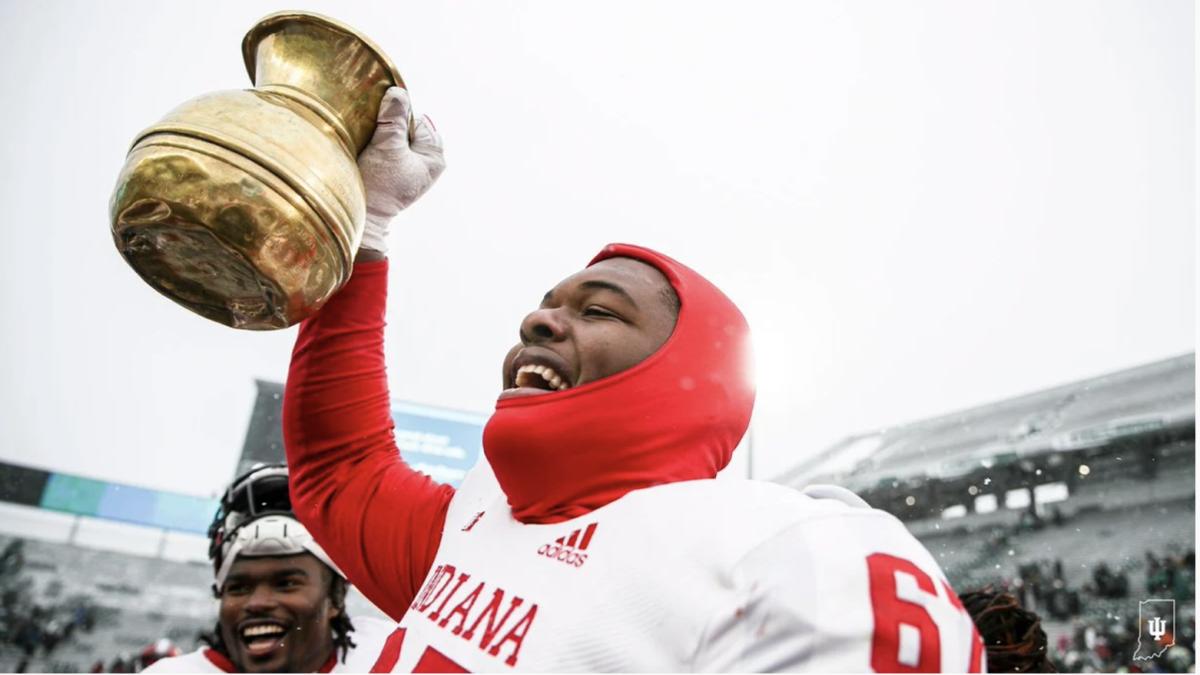 Indiana won the Old Brass Spittoon with an overtime victory at Michigan State (Photo courtesy of IU Athletics)