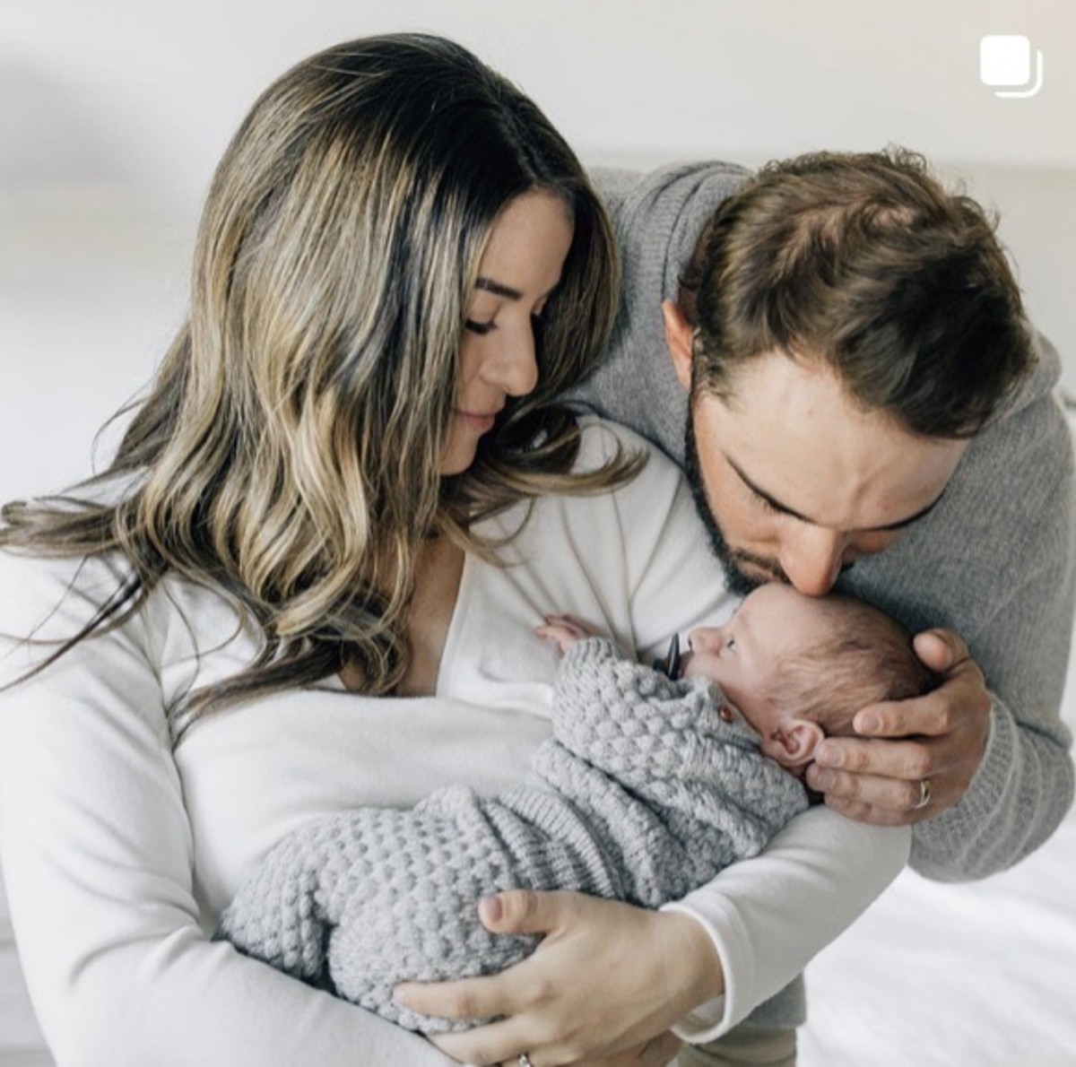 Max Homa with wife Lacey and their son Cam