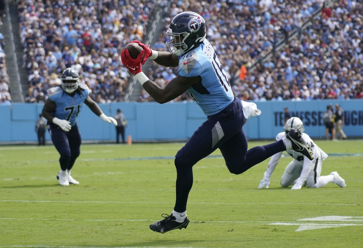 WATCH: Titans rookie WR Treylon Burks scores his 1st NFL TD in the