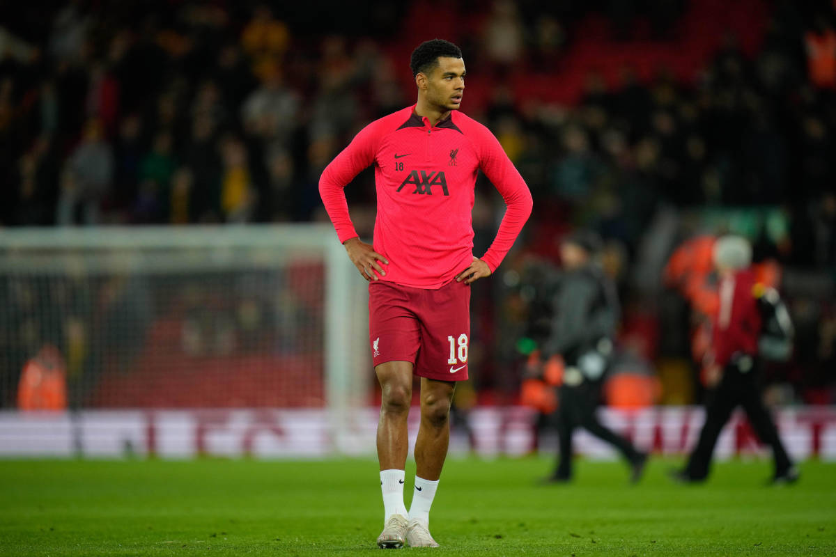 Cody Gakpo pictured at Anfield shortly before making his Liverpool debut in an FA Cup game against Wolves in January 2023