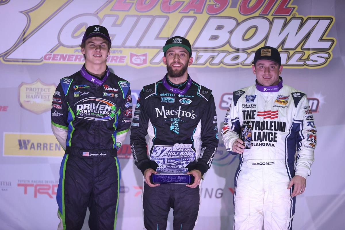 Tanner Thorson dominates Thursday's qualifying at Chili Bowl plus