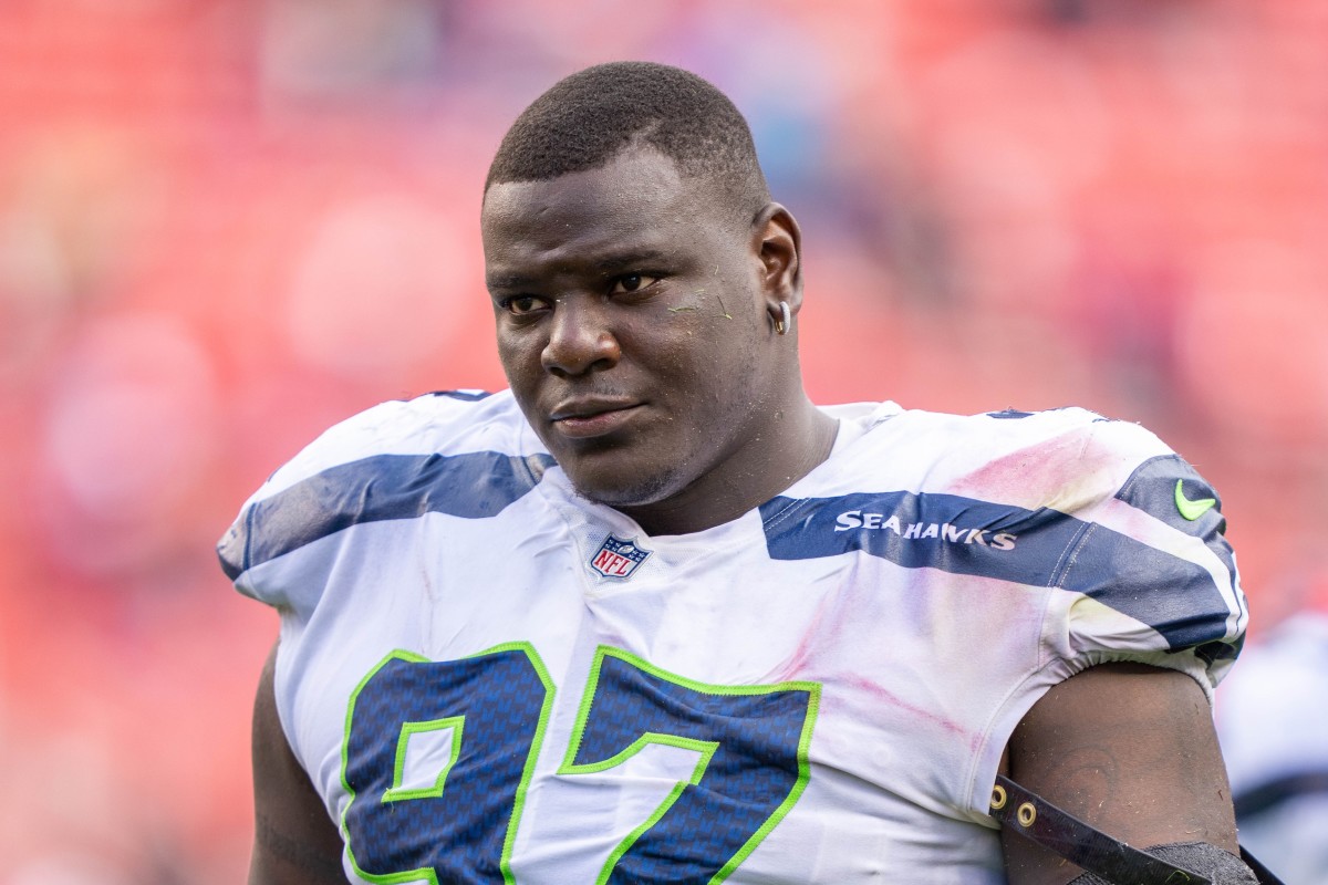 Seattle Seahawks defensive tackle Poona Ford (97) after the game against the San Francisco 49ers at Levi's Stadium.