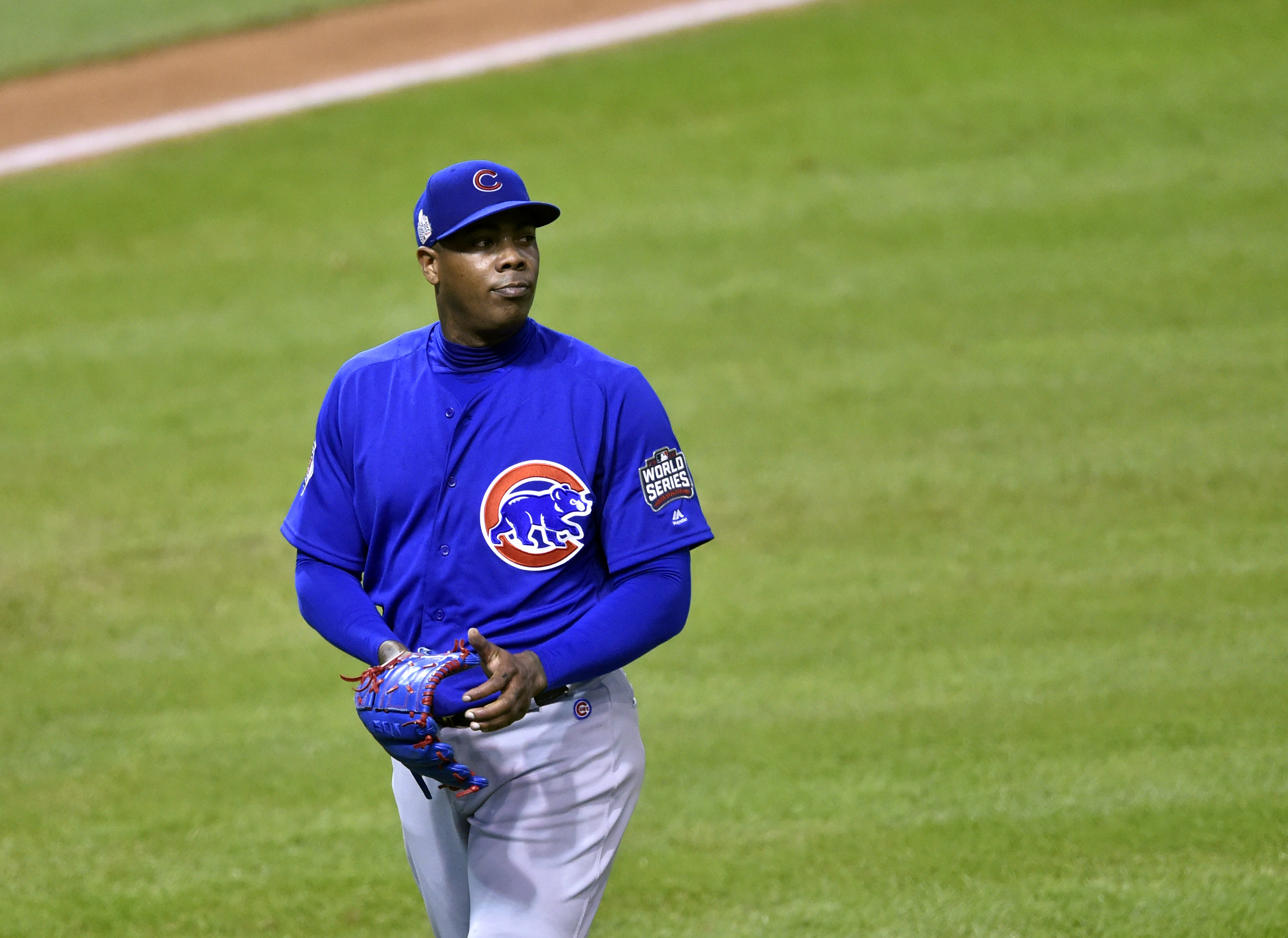 Chicago Cubs' Aroldis Chapman may be on the move