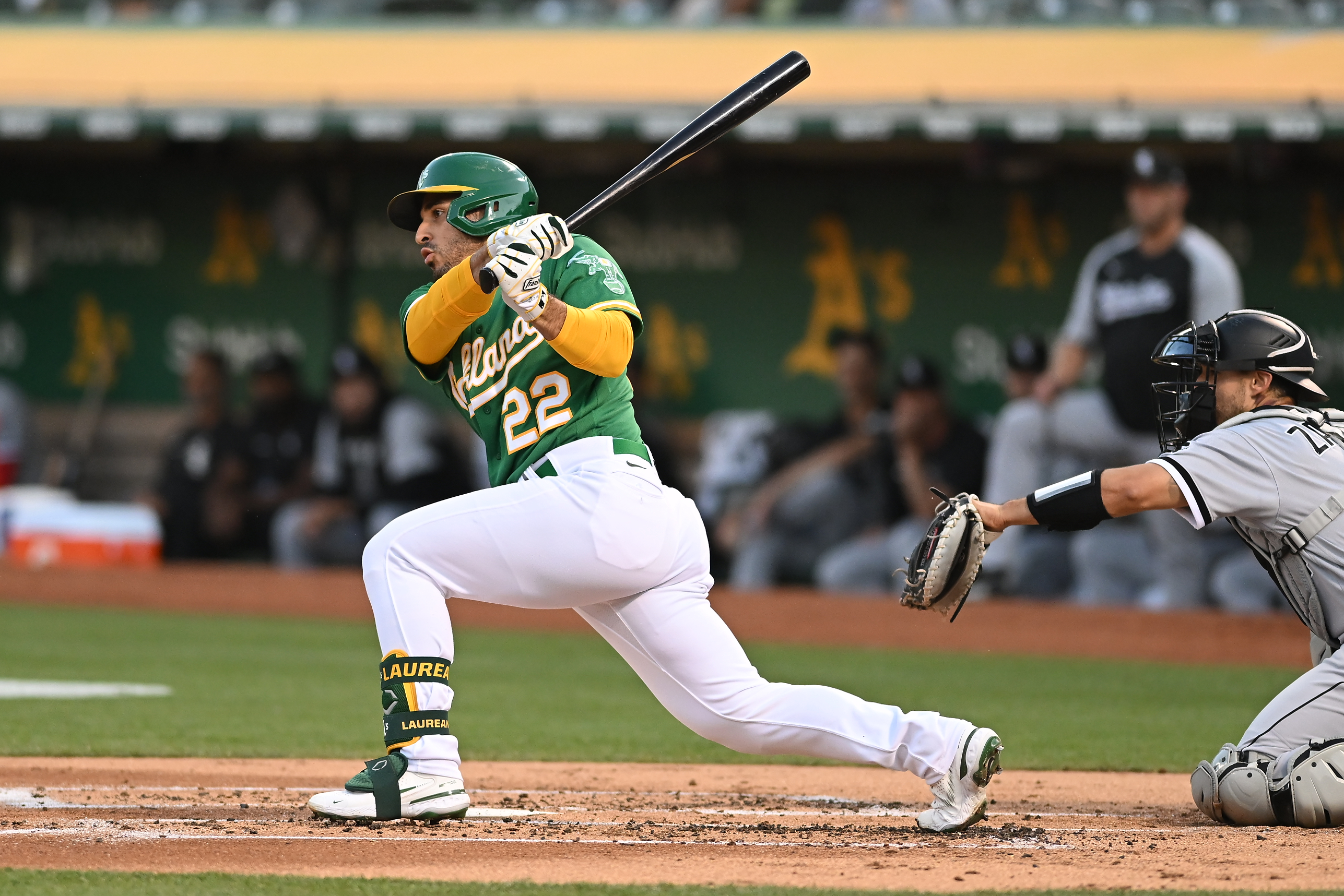 Team Issued Ramon Laureano Jersey w/ 2019 Postseason & MLB 150 Patch