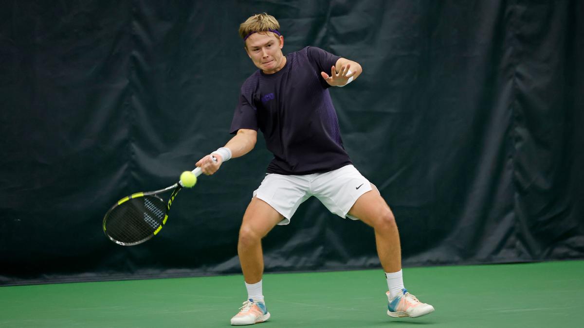 TCU men's tennis Sebastian Gorzny versus Tennessee