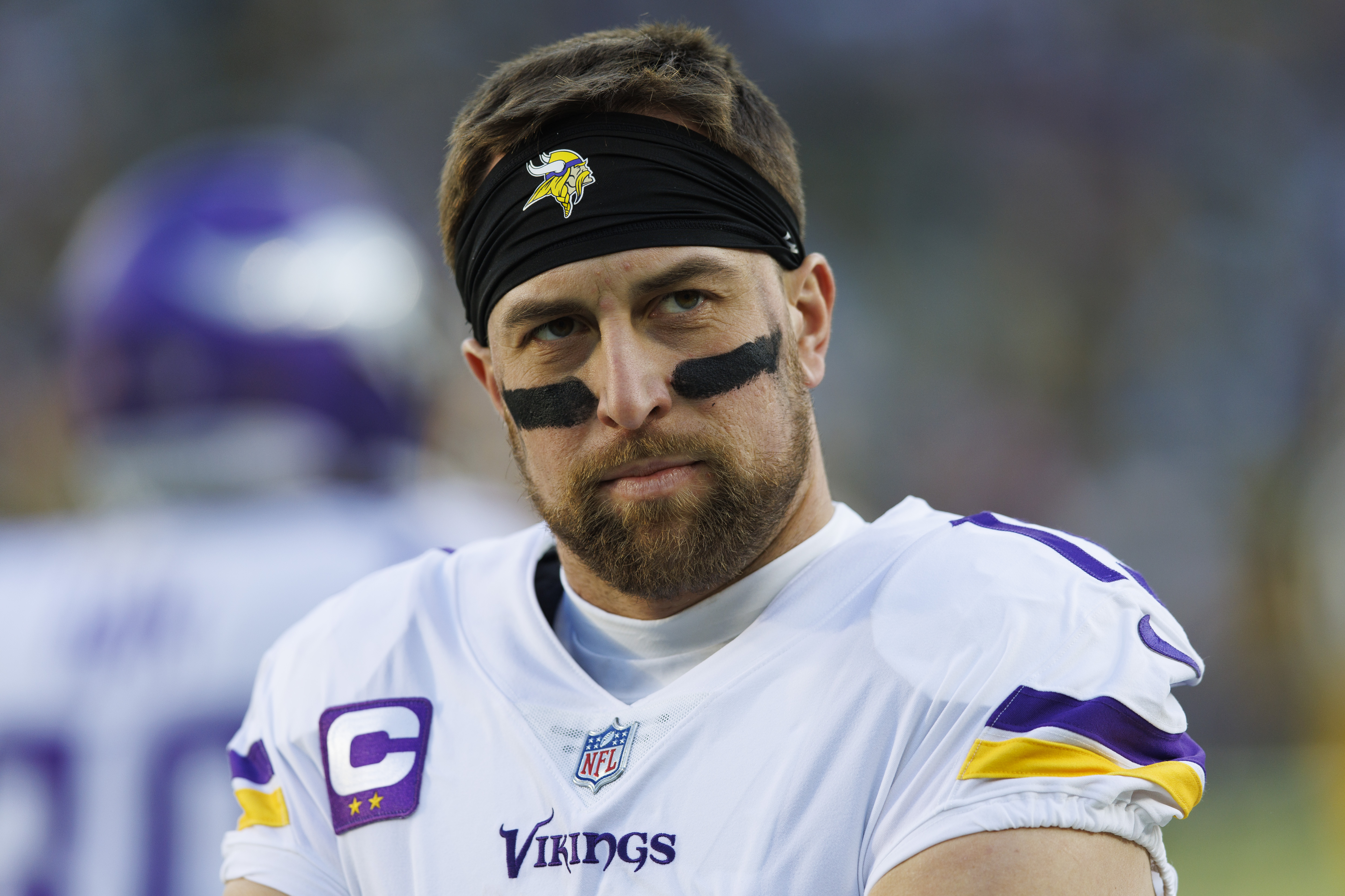 Minnesota Vikings defensive end Jared Allen (69) on the sideline during a  game against the Pittsburgh Steelers at Heinz field in Pittsburgh PA.  Pittsburgh won the game 27-17. (Credit Image: © Mark