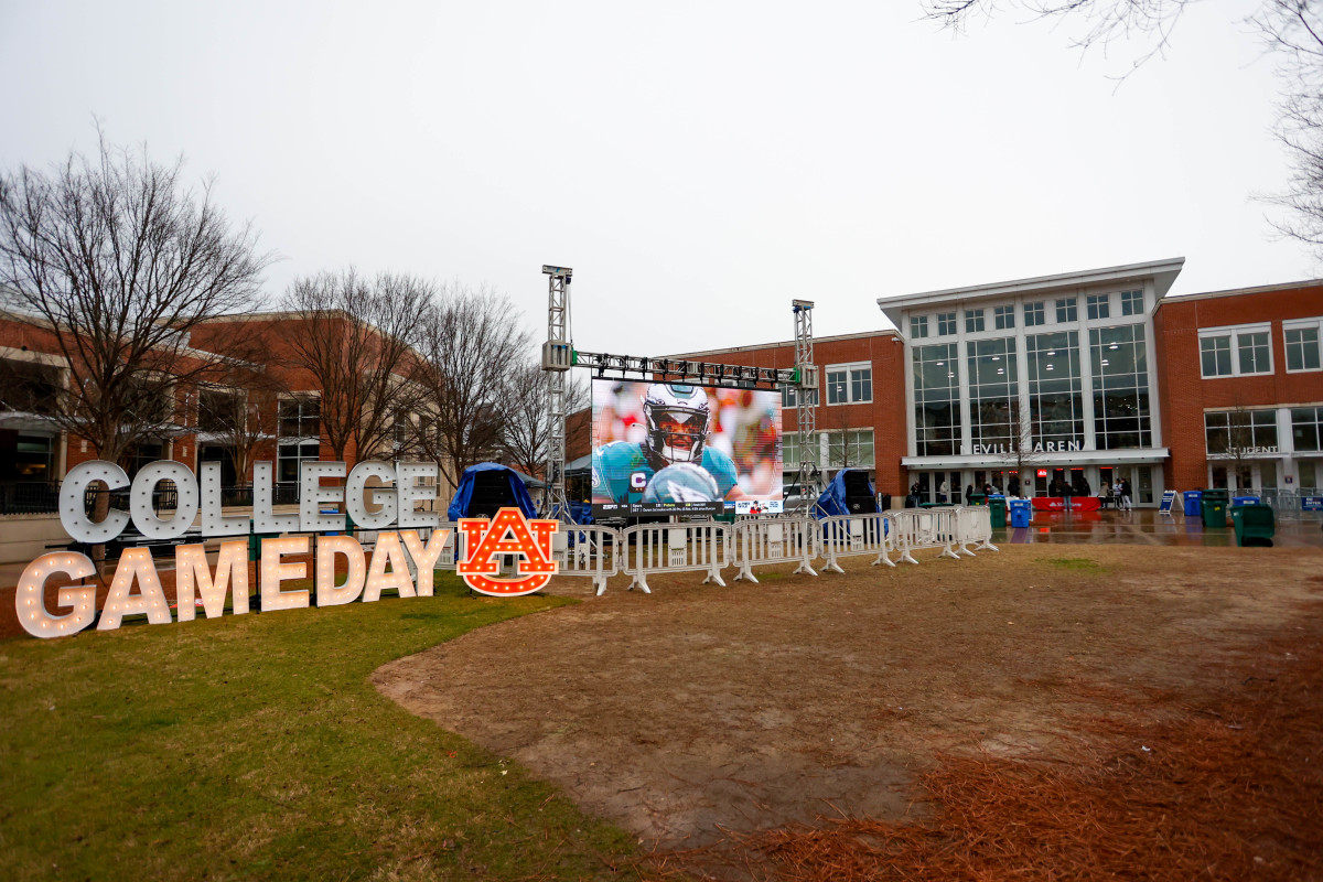 College Gameday at Auburn vs Alabama basketball.