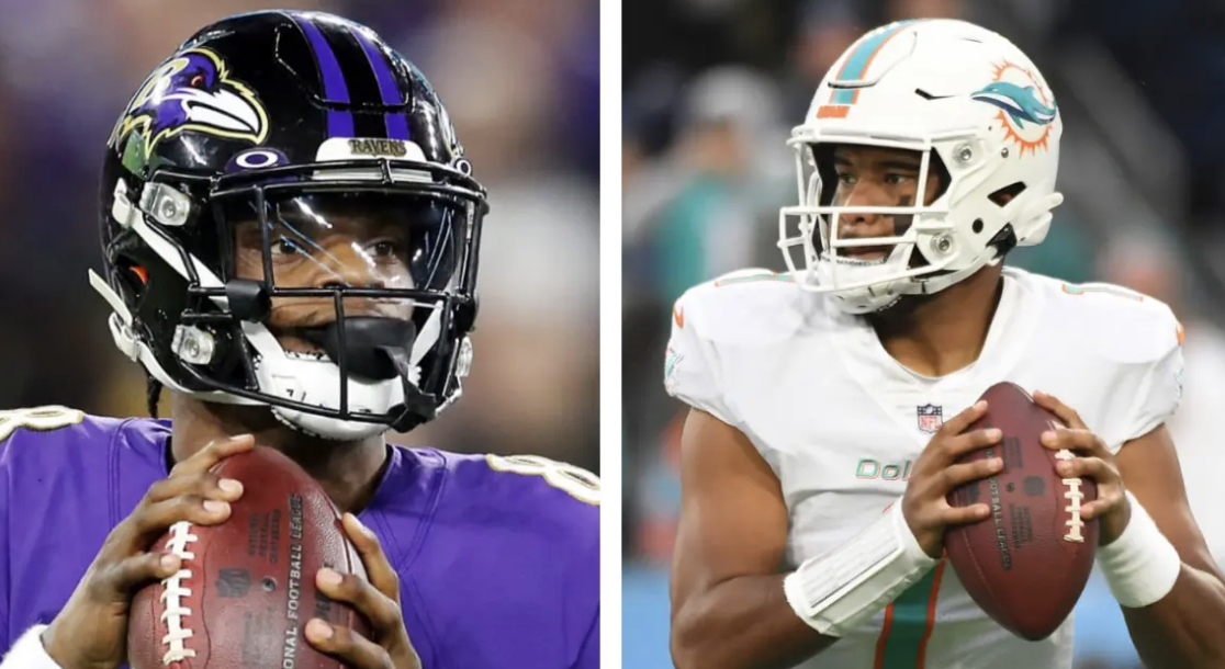 Miami Dolphins, Tua Tagovailoa beat Baltimore Ravens, Lamar Jackson