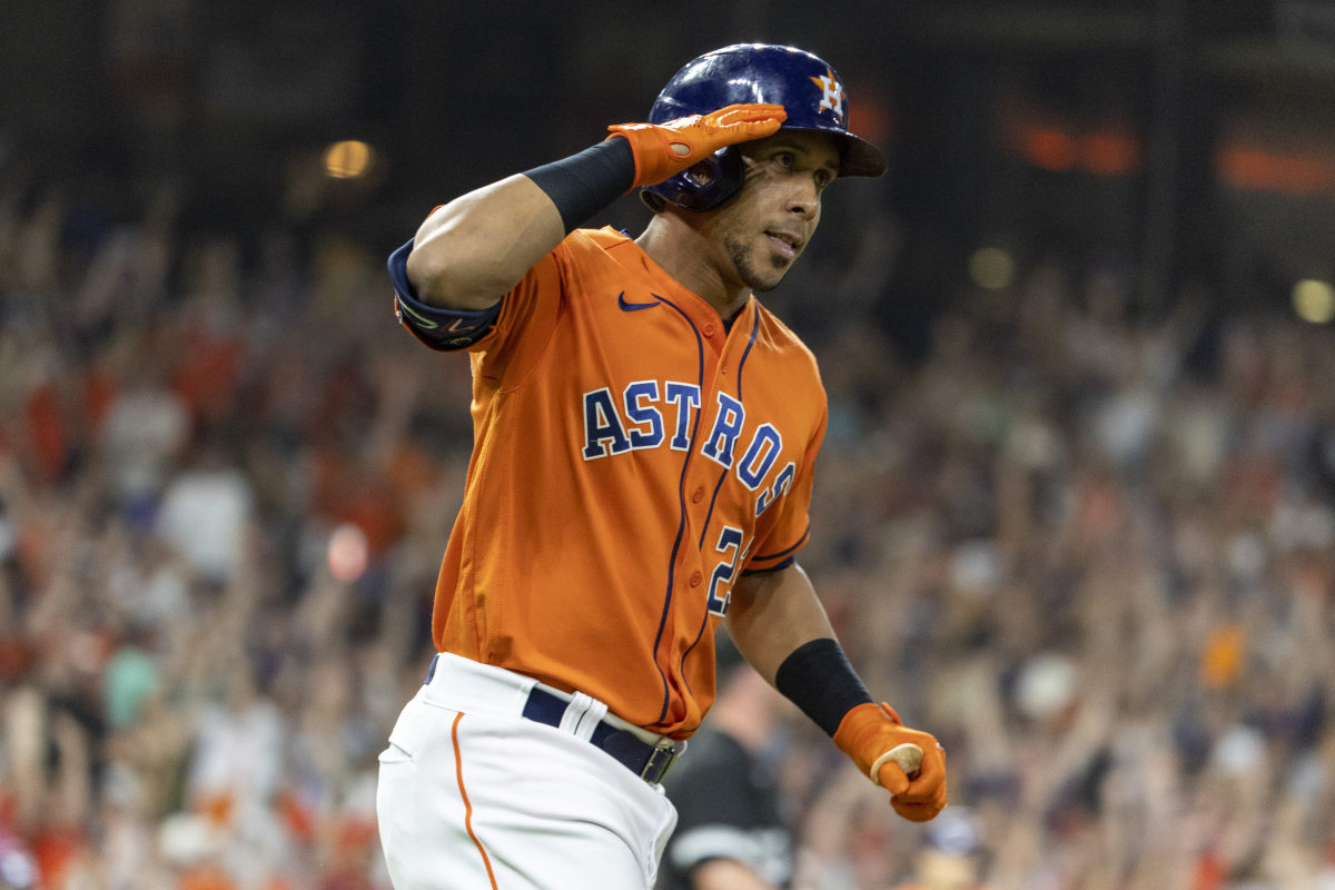 Michael Brantley taking reps at first base for Astros