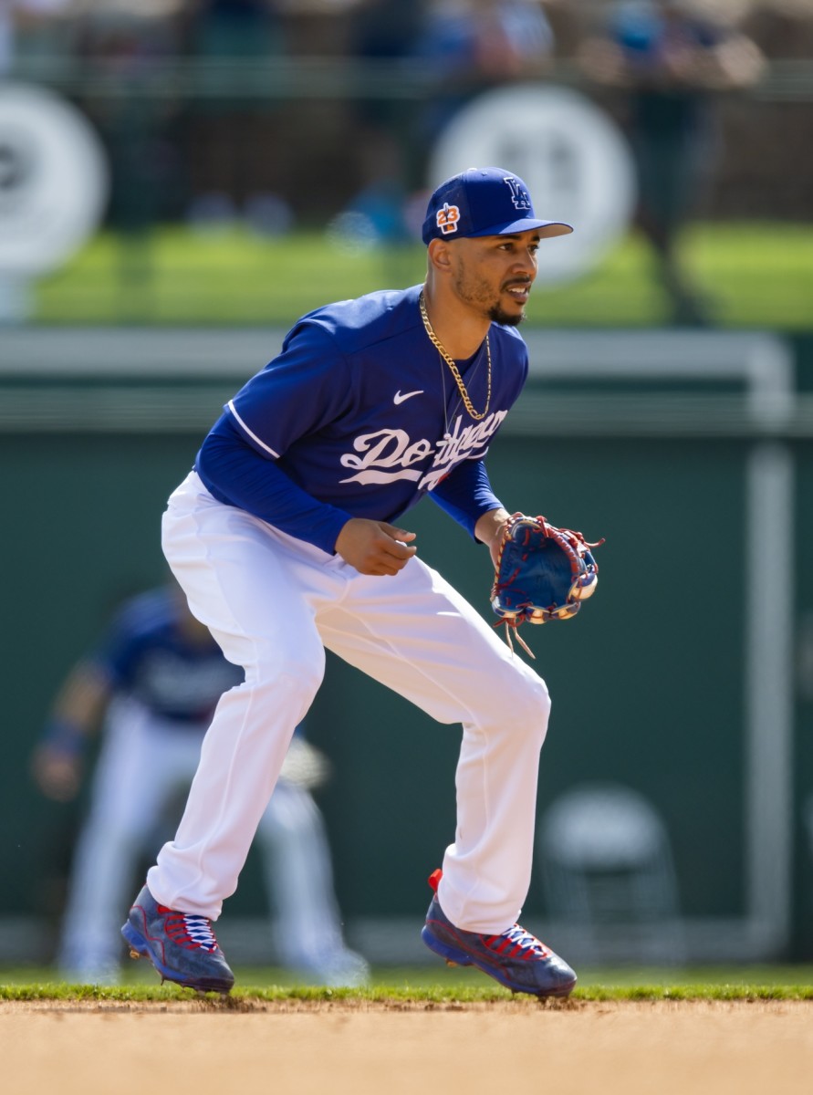 Dodgers Star Mookie Betts Working at Second Base for Team USA Ahead of
