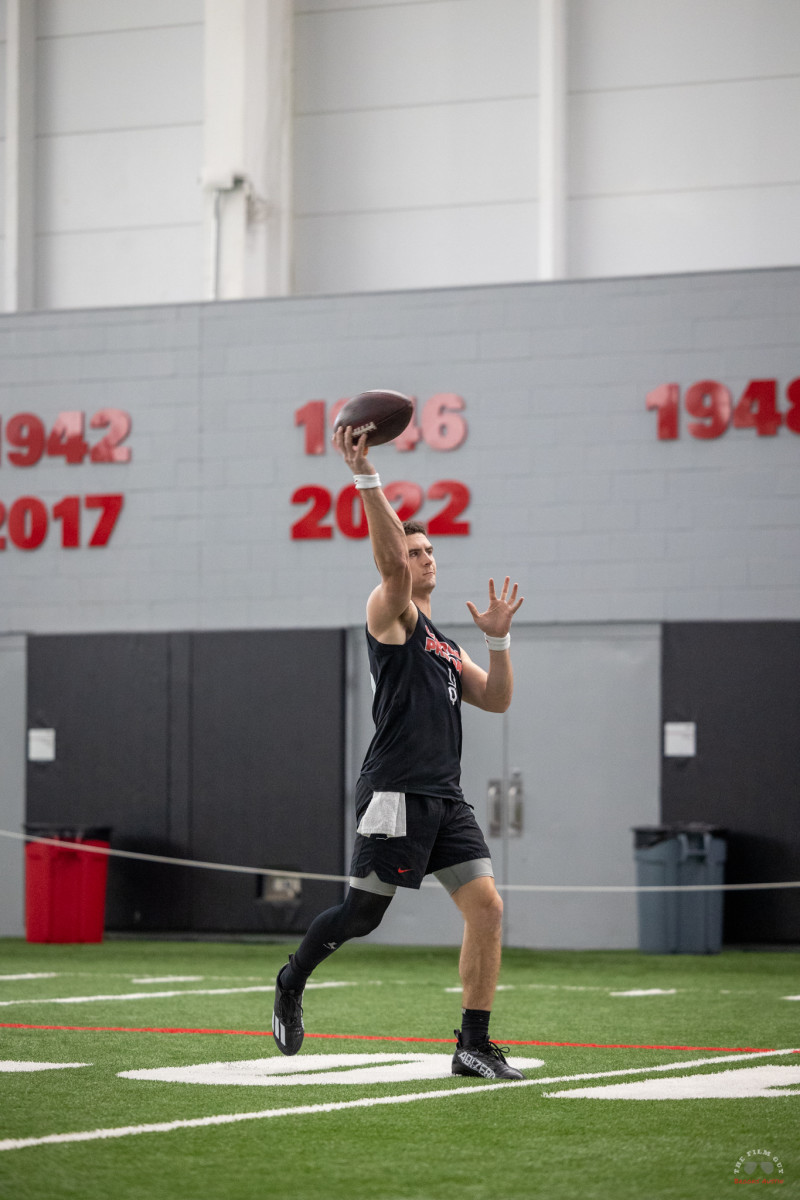 Georgia Quarterback Stetson Bennett at Georgia Pro Day 