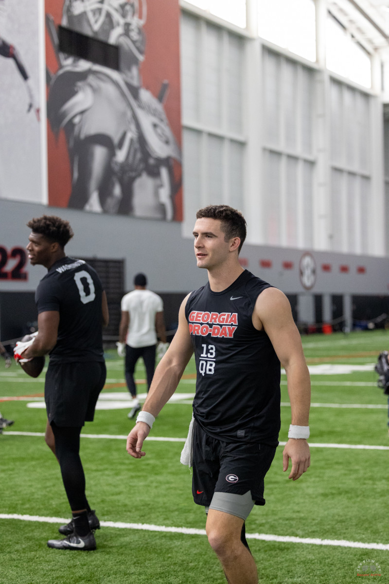 Georgia Quarterback Stetson Bennett at Georgia Pro Day 