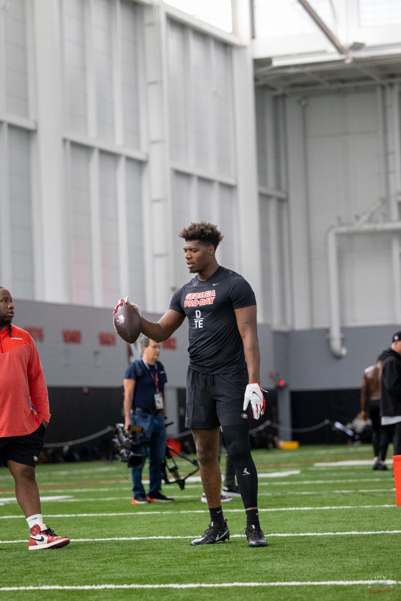Football Photos of Pro Day for NFL Draft, Pro Day Results