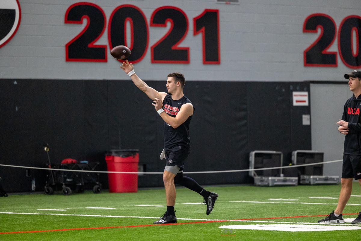 Georgia Quarterback Stetson Bennett at Georgia Pro Day 