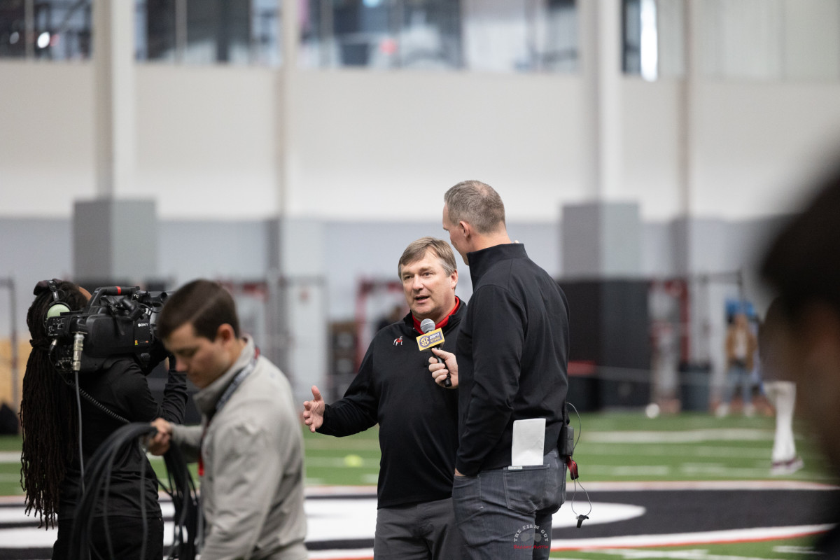 Georgia HC Kirby Smart at Georgia Pro Day 