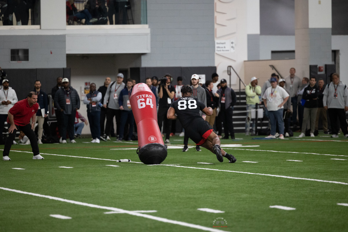 Football Photos of Pro Day for NFL Draft, Pro Day Results