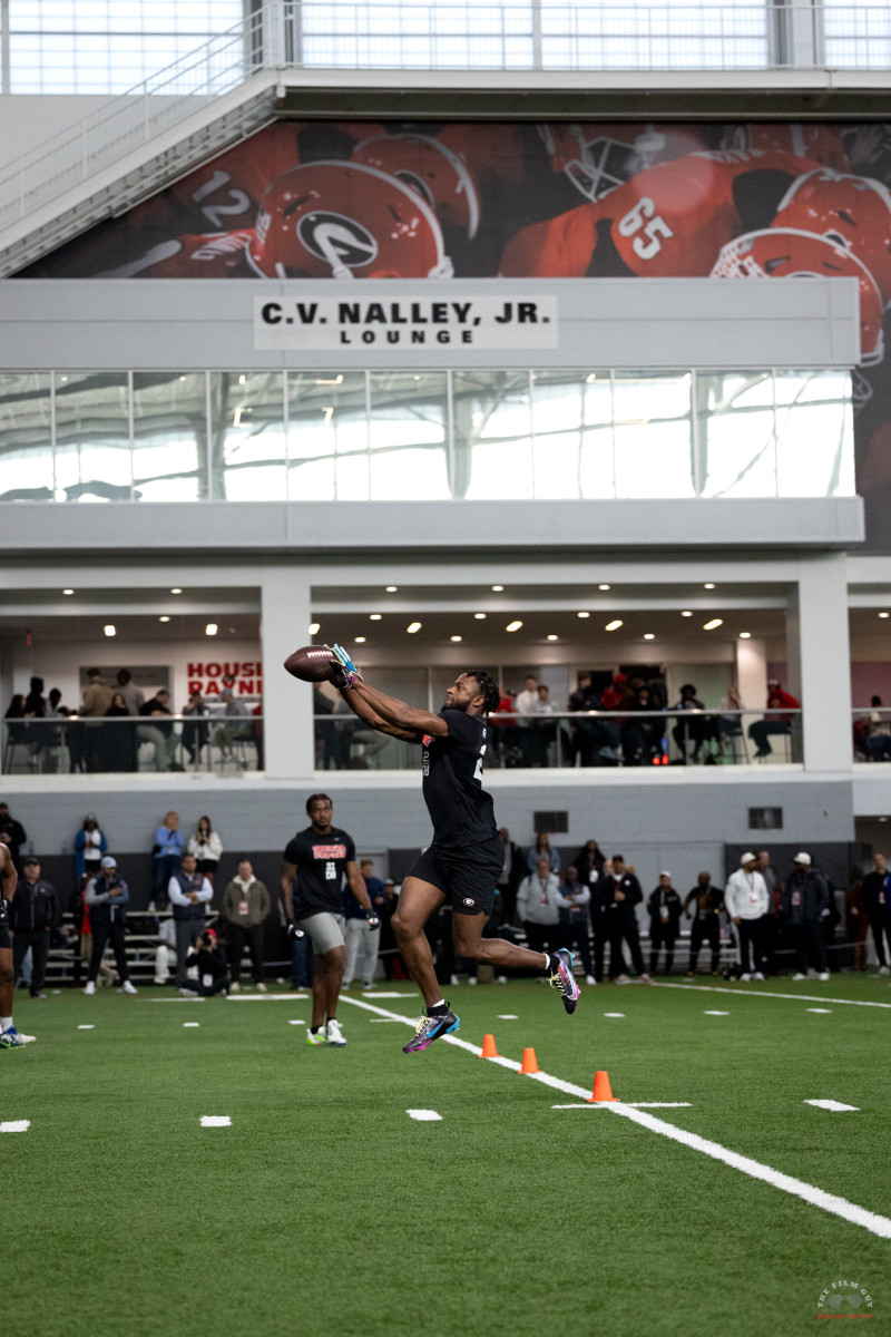 Football Photos of Pro Day for NFL Draft, Pro Day Results