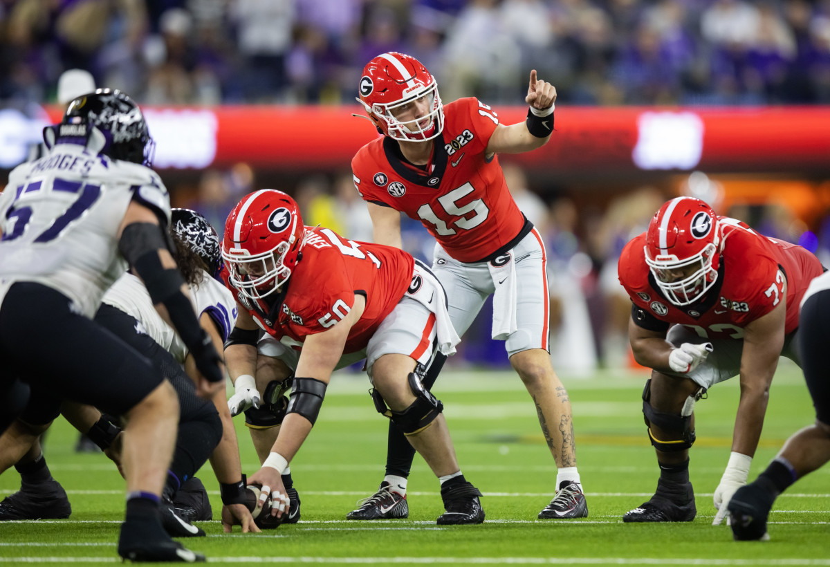 Carson Beck in the National Championship game