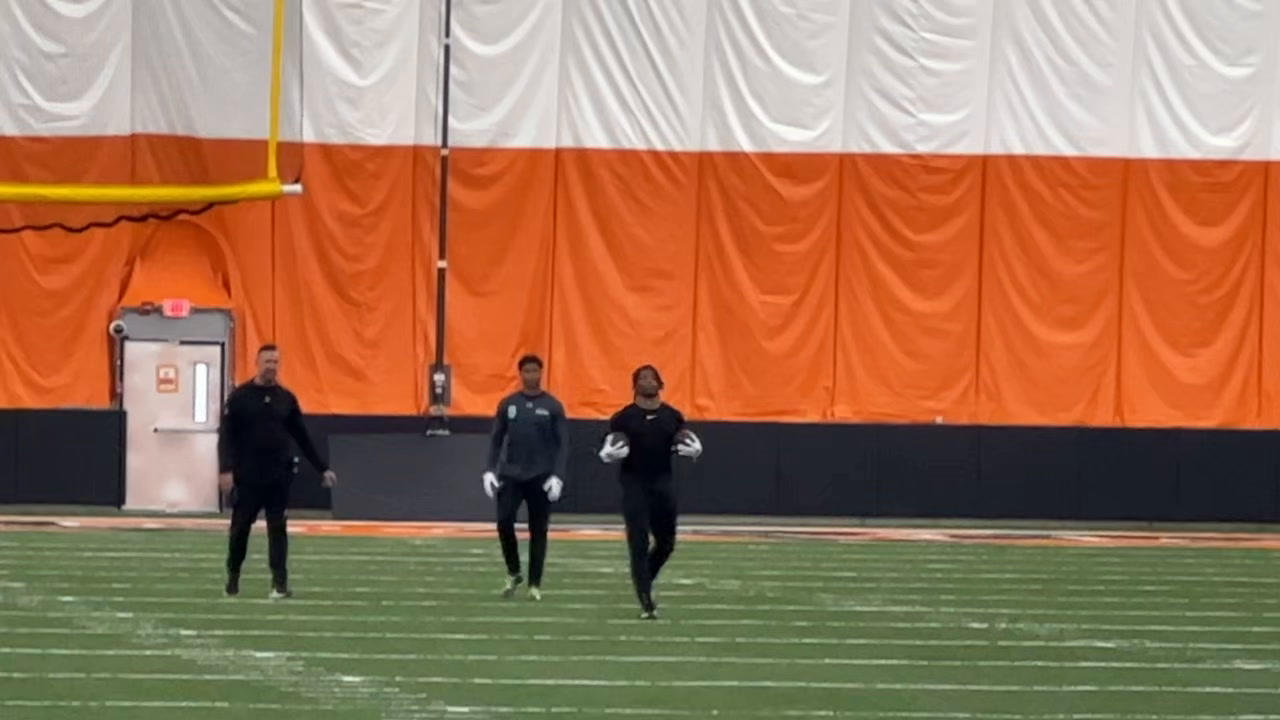 Tre Tucker Catching Punts At UC Pro Day - All Bearcats