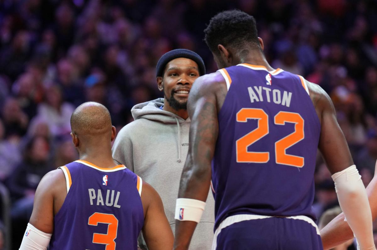 Phoenix Suns Devin Booker Kevin Durant Deandre Ayton and Chris