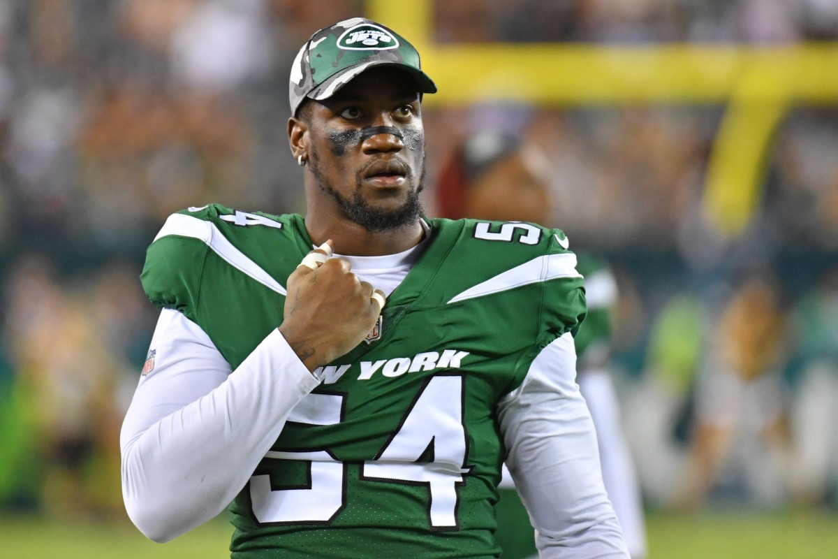 New York Jets defensive end Jacob Martin (54) against the Philadelphia Eagles at Lincoln Financial Field.