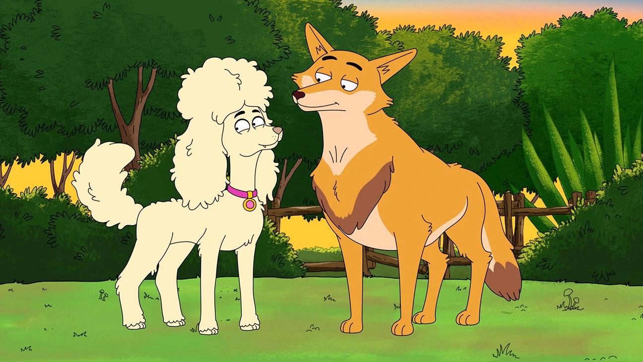 HOUSEBROKEN, from left: Honey (voice: Lisa Kudrow), Max (voice: Tony Hale),  Who's a Scaredy Cat?, (Season 2, ep. 204, aired Apr. 2, 2023). photo: ©Fox  / Courtesy Everett Collection Stock Photo - Alamy