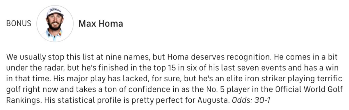 Kyle Porter on Max Homa