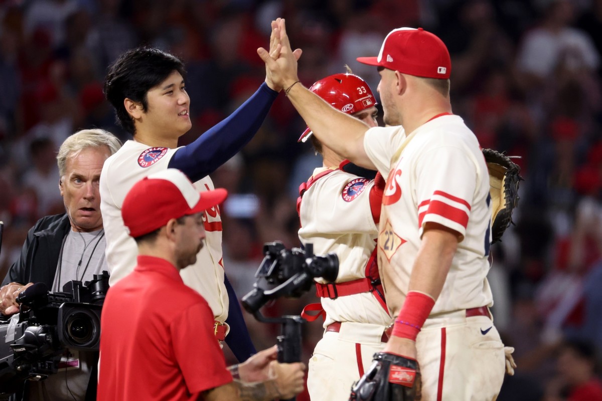 Codify on X: Shohei Ohtani was 1-for-7 striking out twice and Mike Trout  got yanked from the game after just four innings as the Los Angeles Angels  defeated the Colorado Rockies, 25-1.