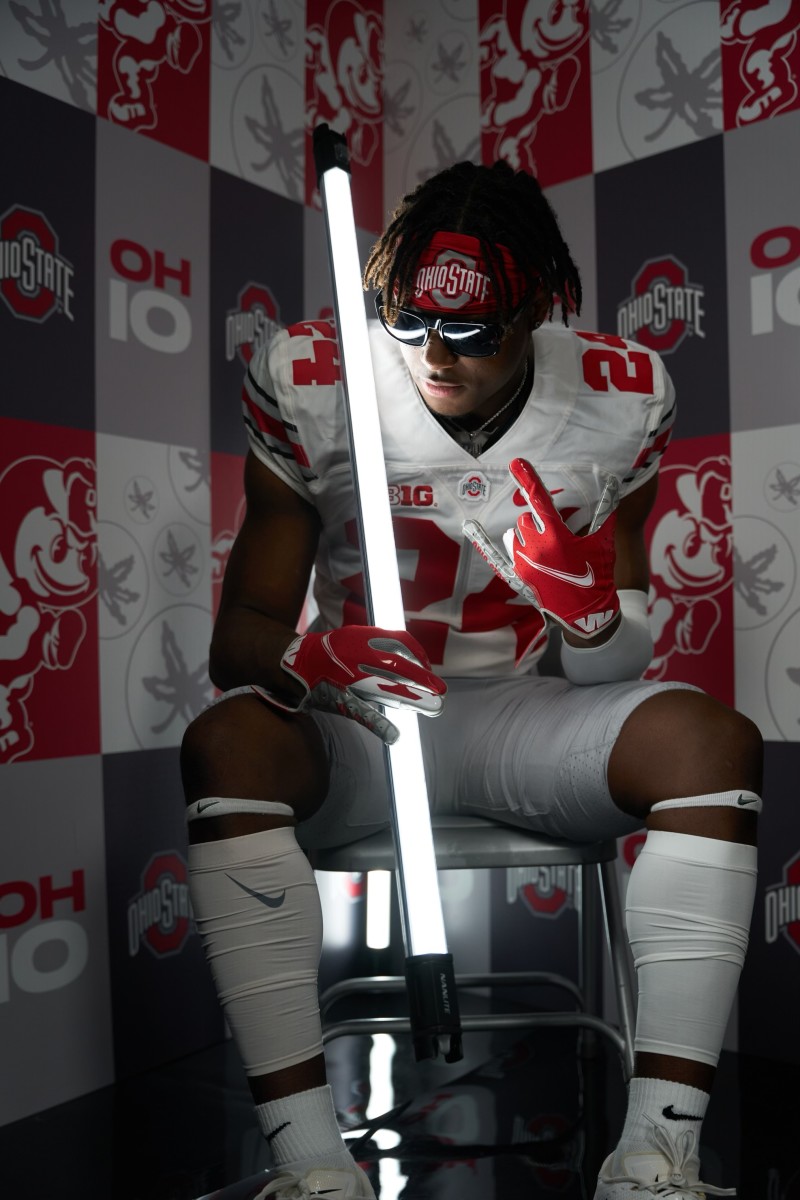 Sam Williams-Dixon during an April visit to Ohio State University.