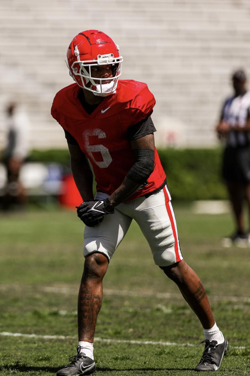 Georgia transfer receiver Dominic Lovett during Georgia's Spring Practice (Tony Walsh/UGAAA)