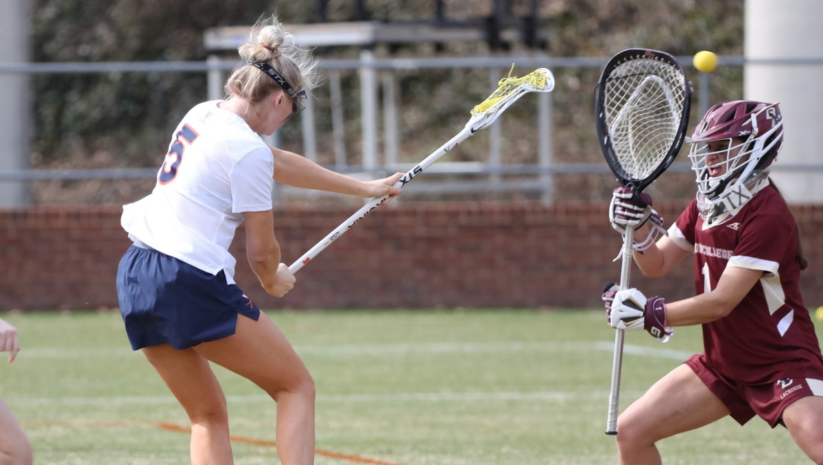 Rachel Clark shoots the ball during the Virginia women's lacrosse game against Boston College at Klockner Stadium.