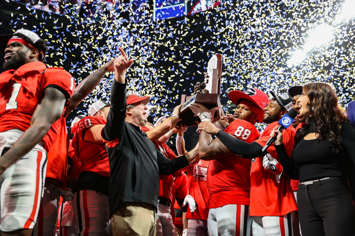 Georgia wins the 2022 SEC Championship Game at Mercedes-Benz Stadium in Atlanta, Ga., on Saturday, Dec. 3, 2022. (Photo by Kayla Renie)