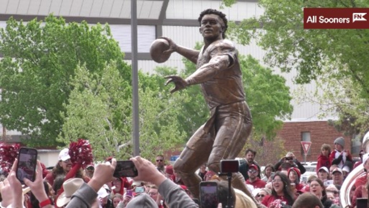 WATCH Former Oklahoma QB Kyler Murray Heisman Park Statue Reveal