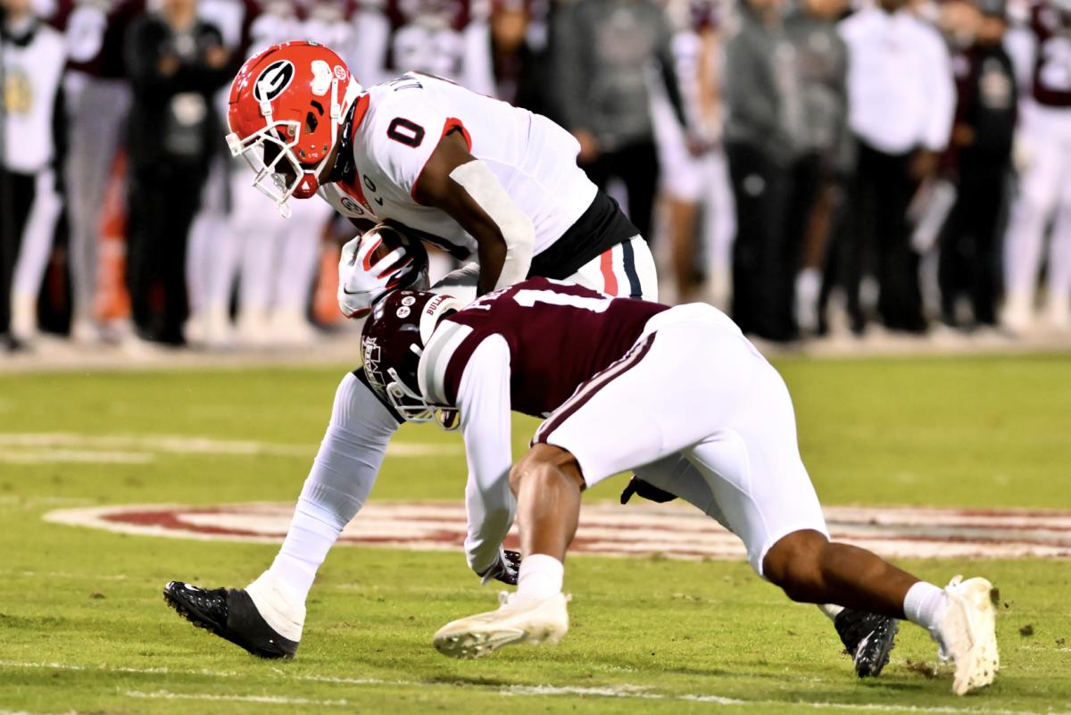 Darnell Washington during a game against Mississippi State (photo by Rob Davis)