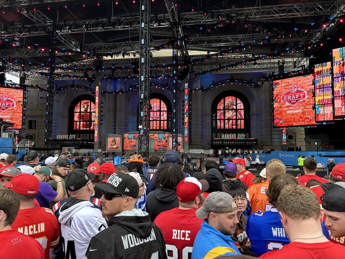 The NFL stage at Union Station in Kansas City. (AllTitans.com photo by Tom Brew)