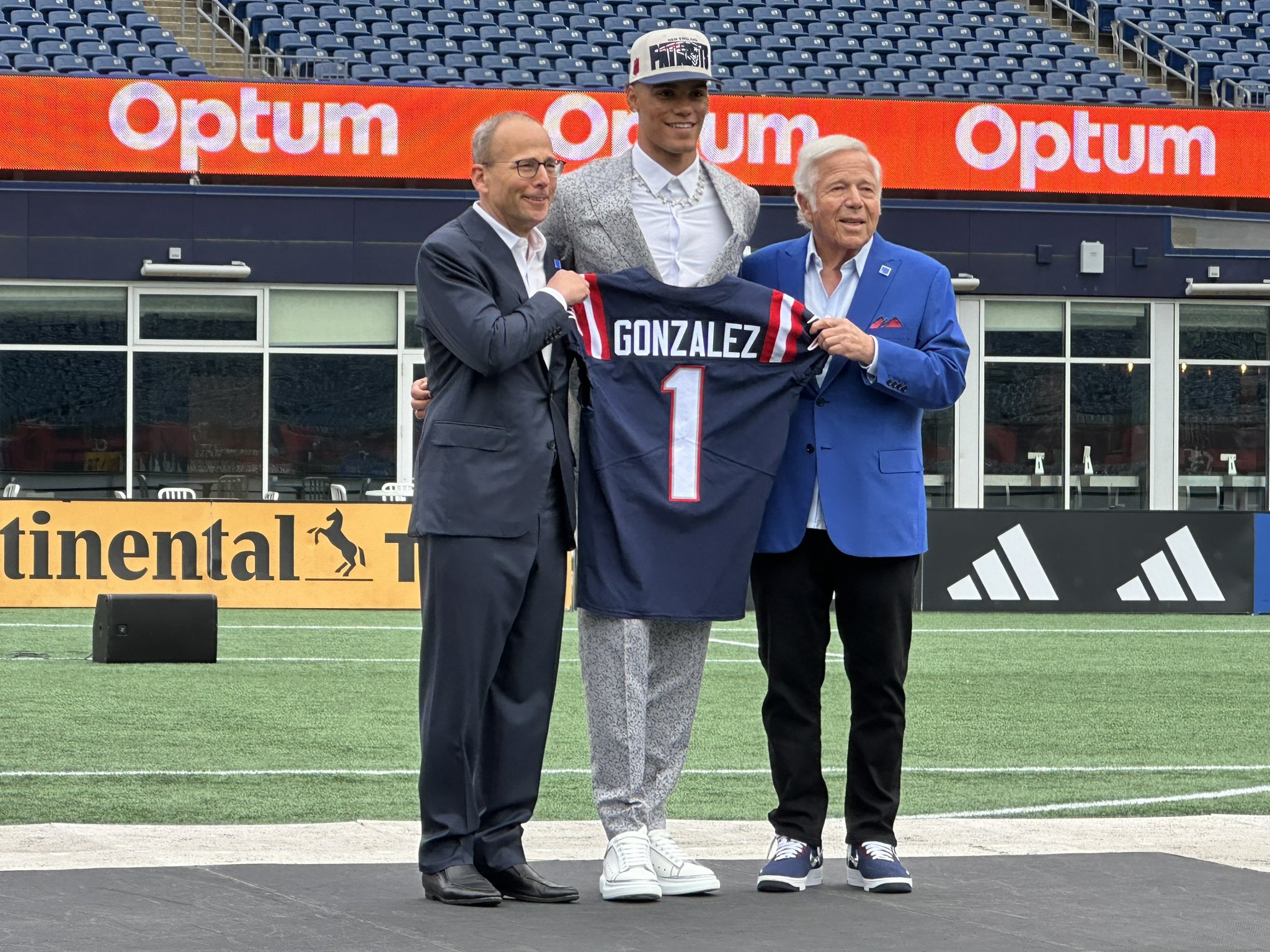 Steal of the Draft,” and New England Patriots first round pick, Christian  Gonzalez, steals show with Colombia-inspired Draft Day suit