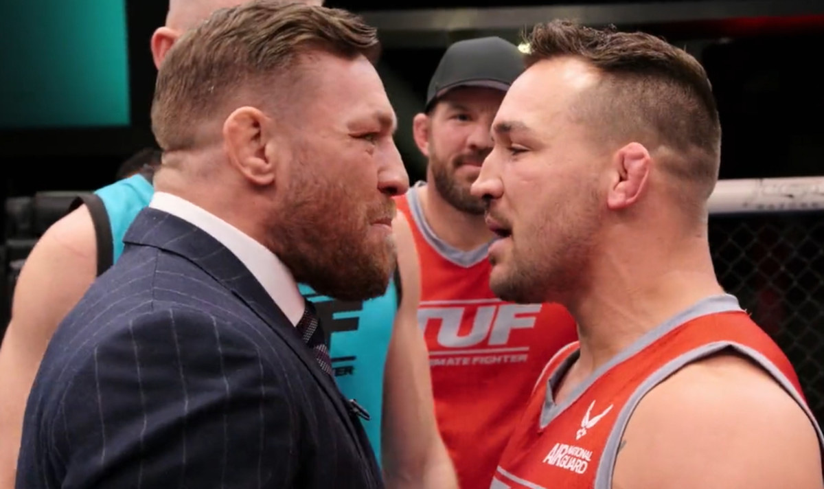 VIDEO UFC Megastar Conor McGregor Shoves Michael Chandler On Set Of