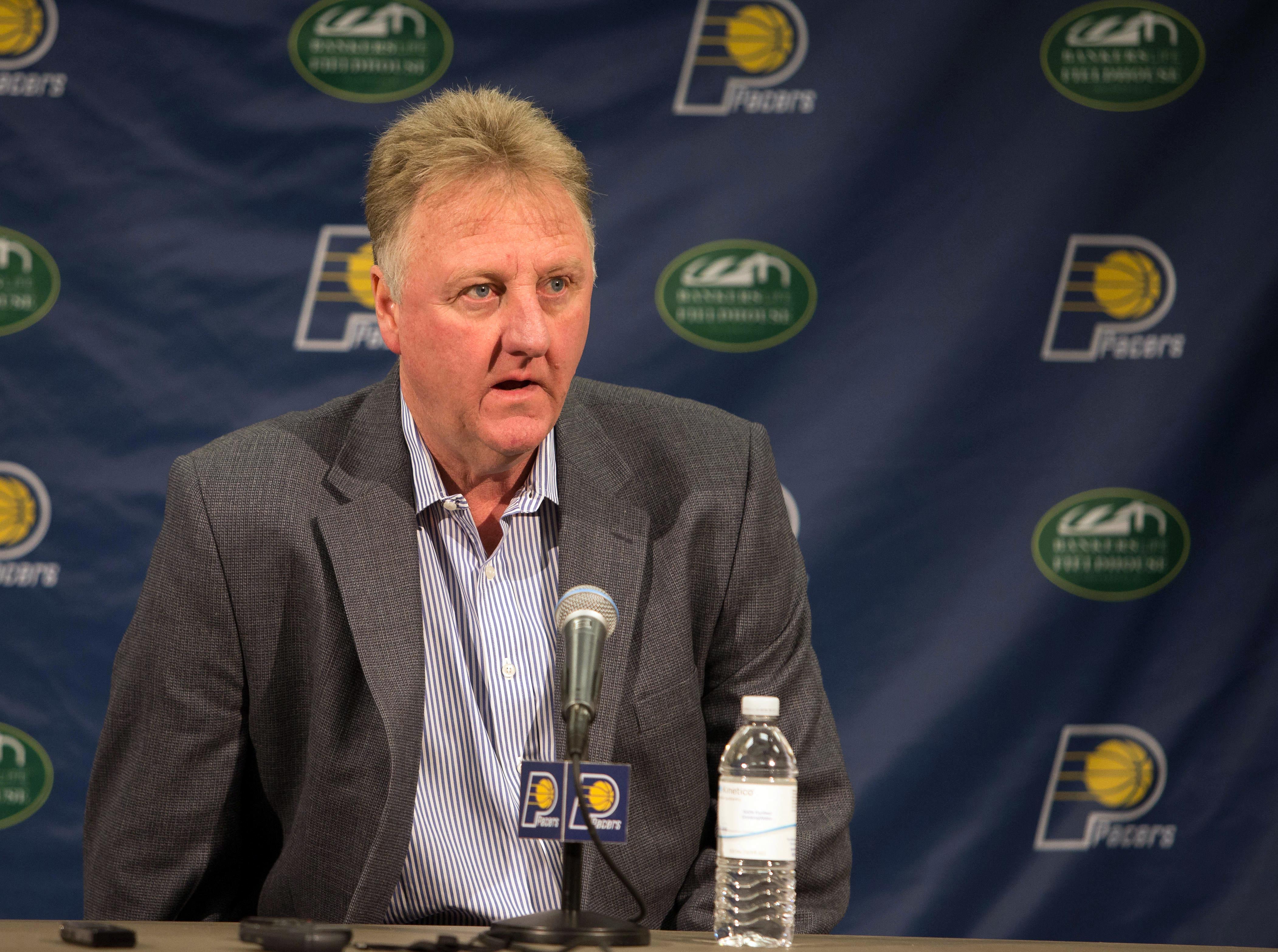 Larry Bird rejoins staff, attends Pacers' first 2023 draft workout