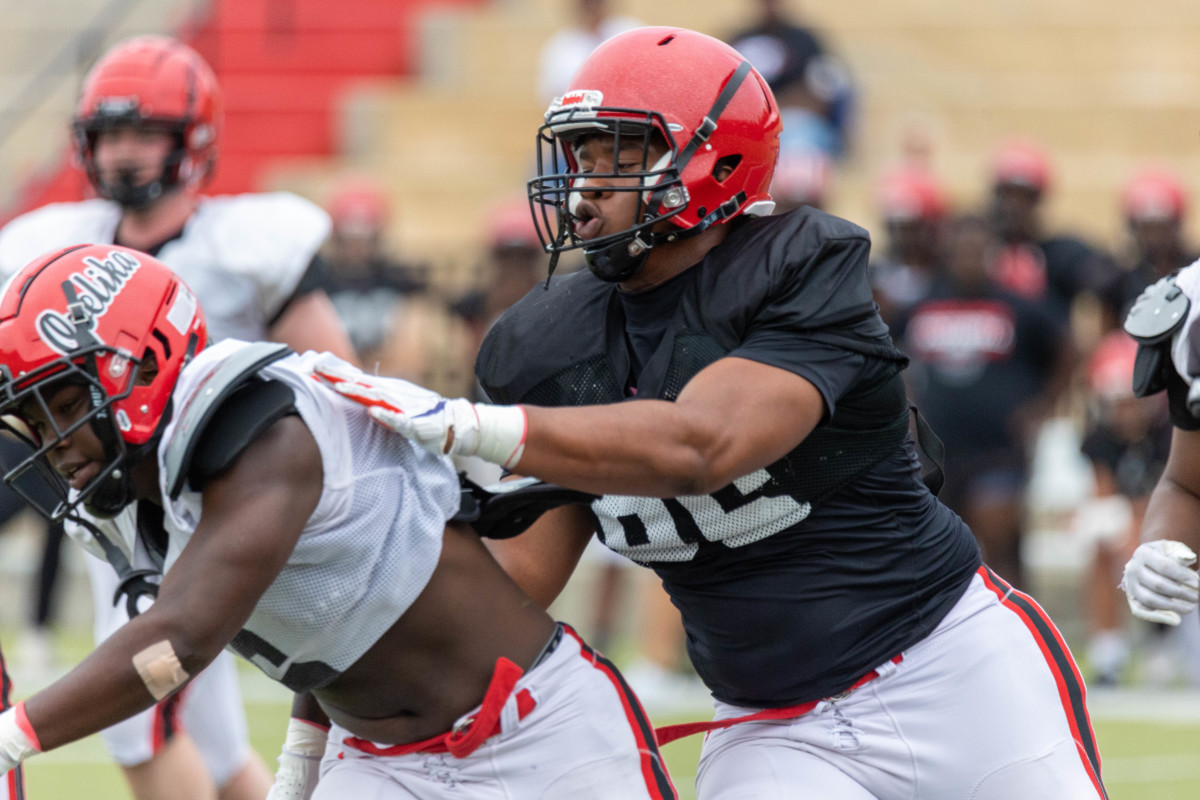 Auburn football commit Malik Autry during Opelika's 2023 spring game.