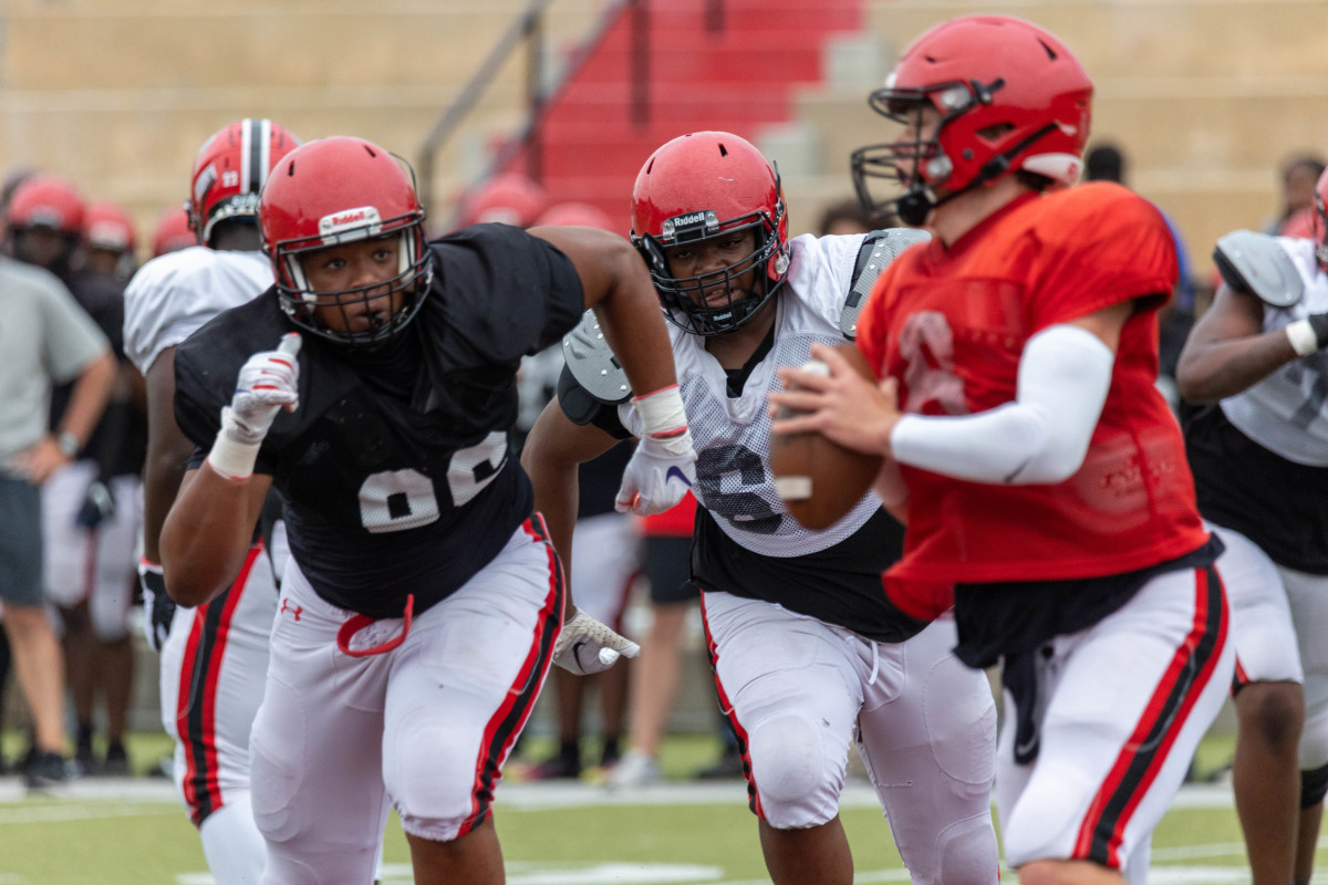 Auburn football commit Malik Autry during Opelika's 2023 spring game.