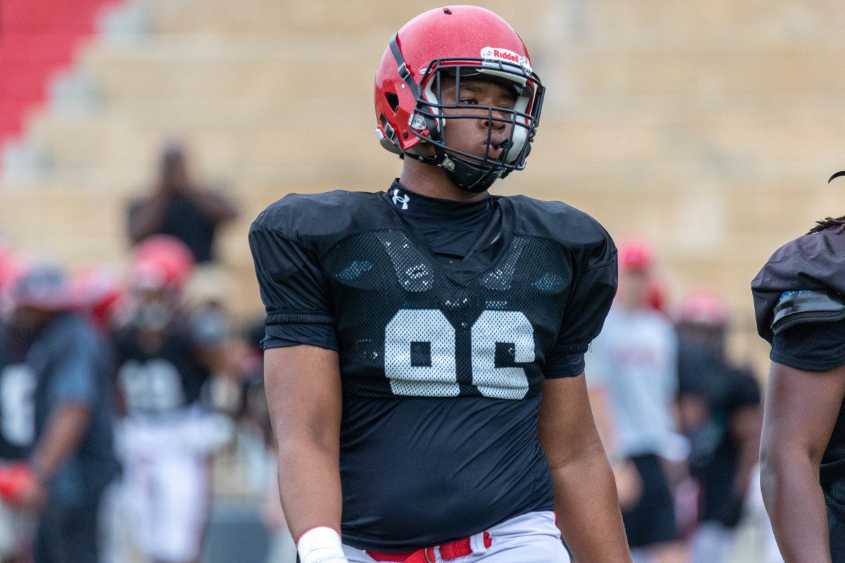 Auburn football commit Malik Autry during Opelika's 2023 spring game.