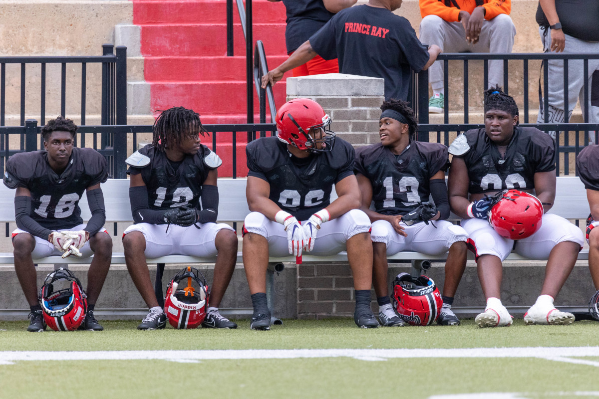 Auburn football commit Malik Autry during Opelika's 2023 spring game.