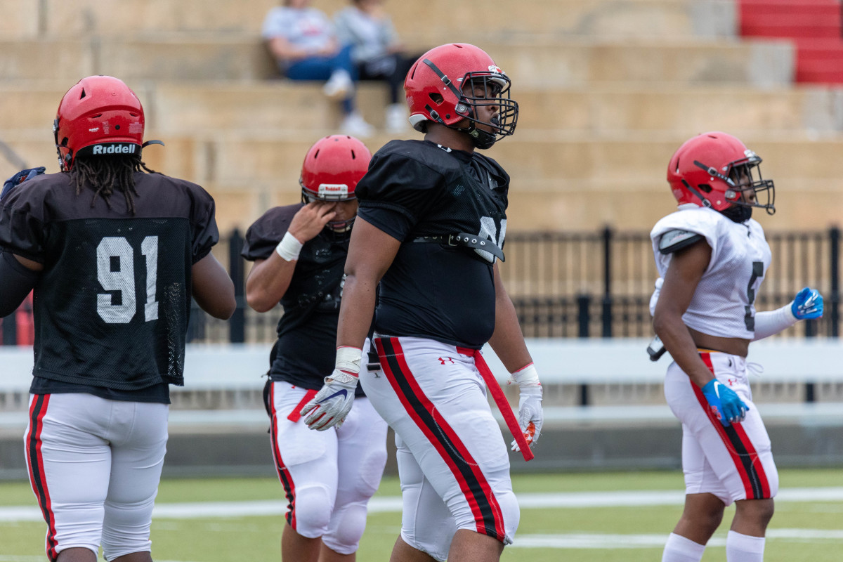 Auburn football commit Malik Autry during Opelika's 2023 spring game.