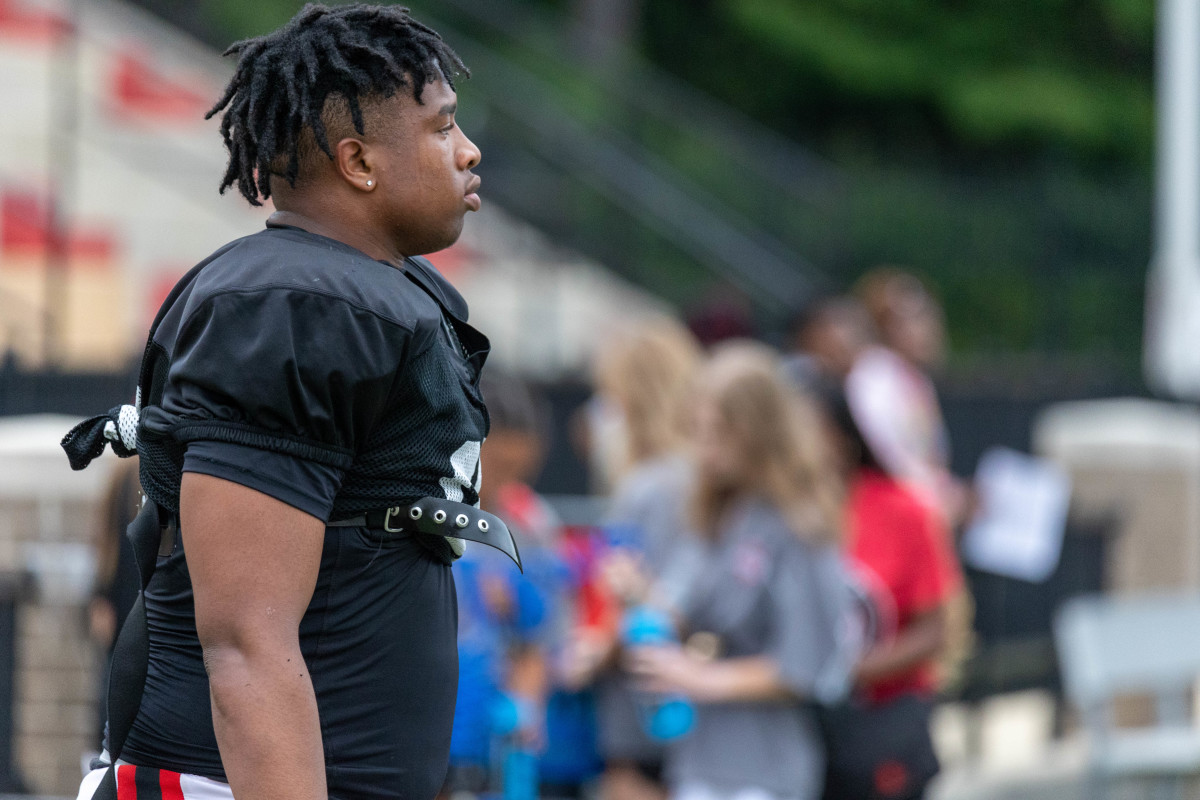 Auburn football commit Malik Autry during Opelika's 2023 spring game.