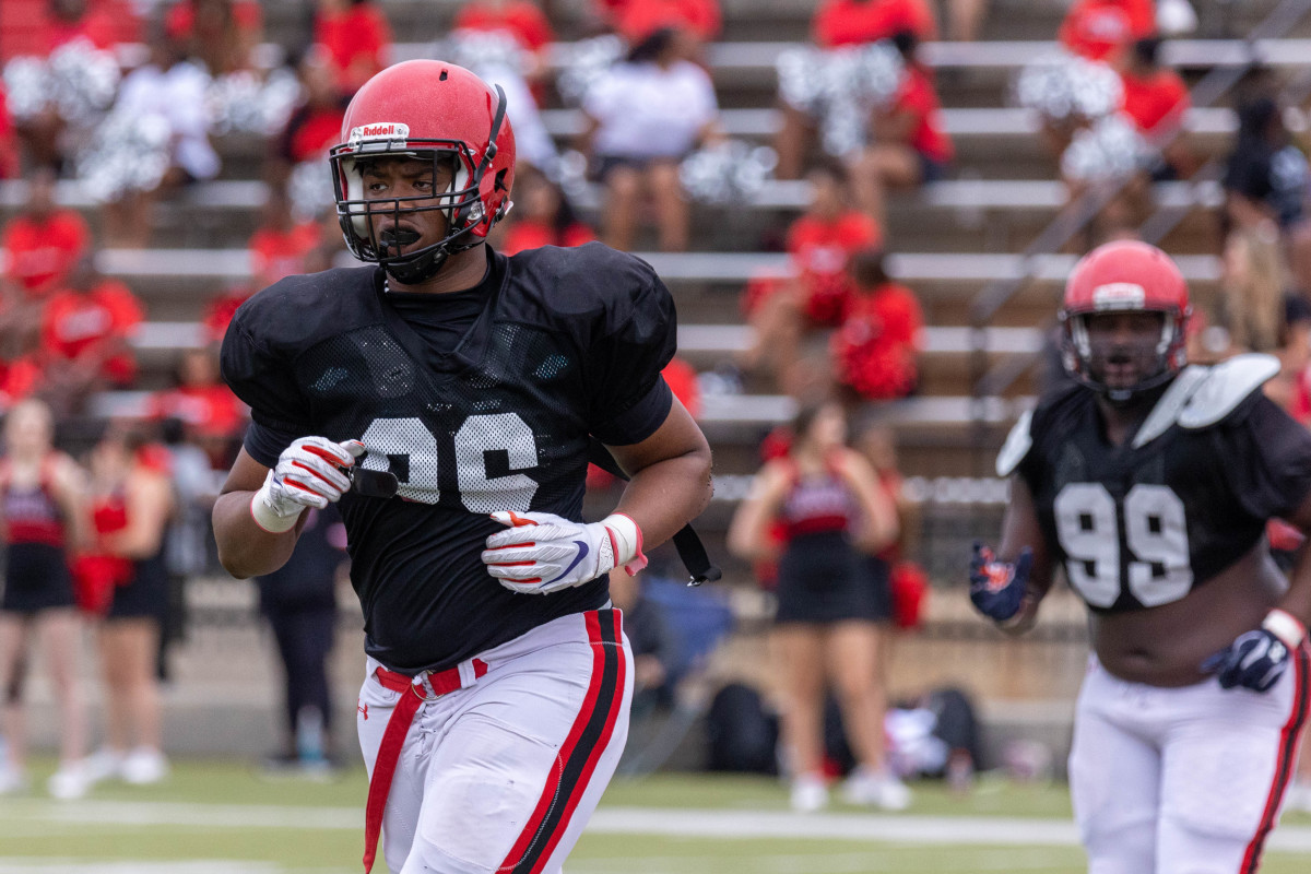 Auburn football commit Malik Autry during Opelika's 2023 spring game.