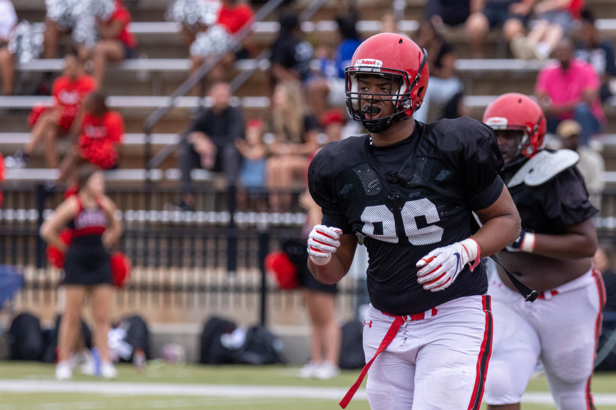 Auburn football commit Malik Autry during Opelika's 2023 spring game.