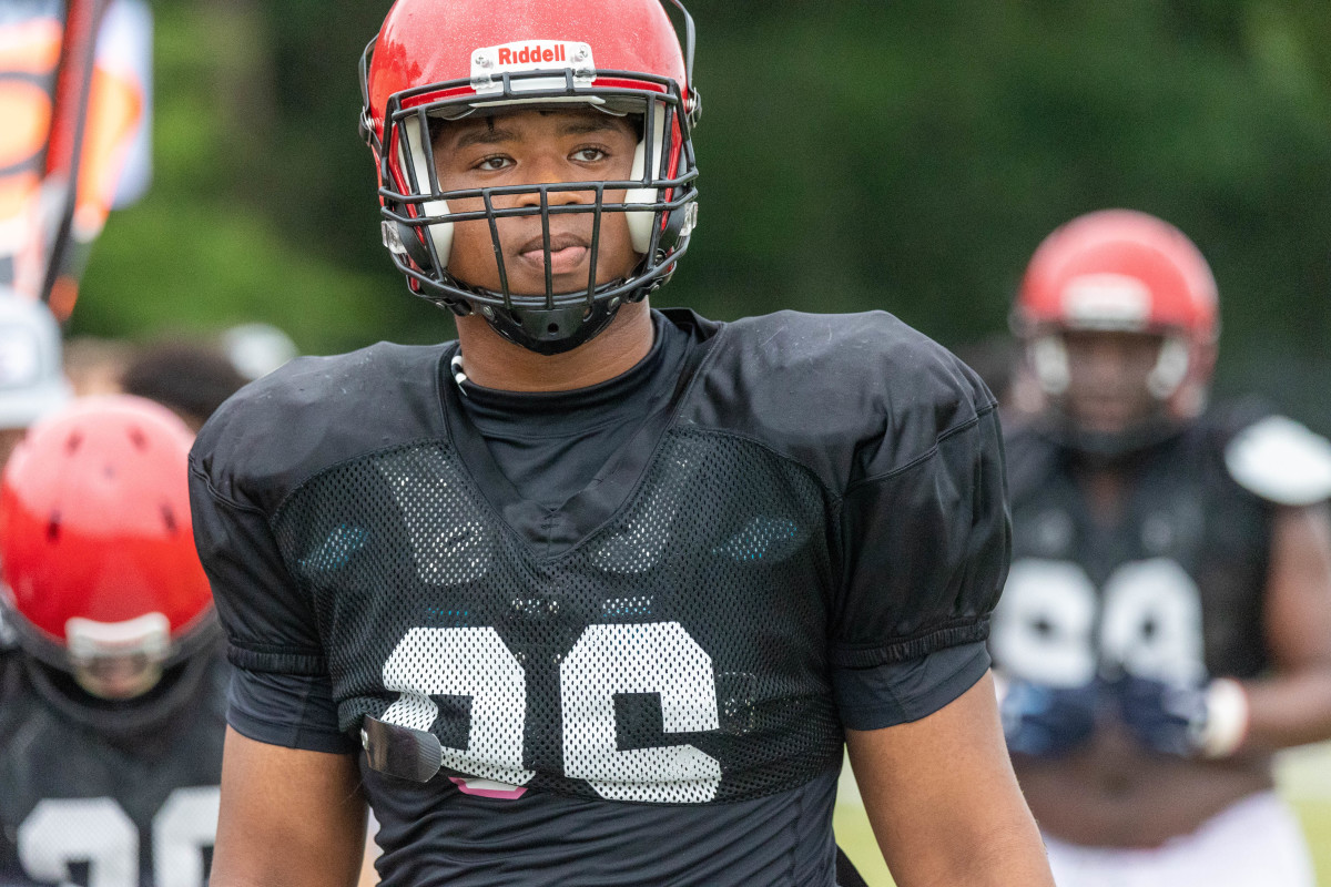 Auburn football commit Malik Autry during Opelika's 2023 spring game.